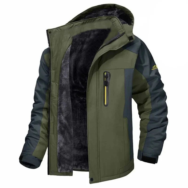 Herren Outdoorjacke Gefüttert | Wind- & Wasserabweisend für Winter & Freizeit