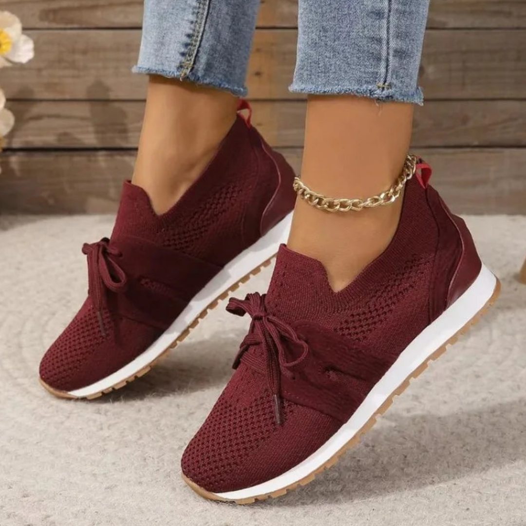 Lenie | Damen Atmungsaktive Schnür-Sneaker im Socken-Design – Leicht, Bequem & Flexibel