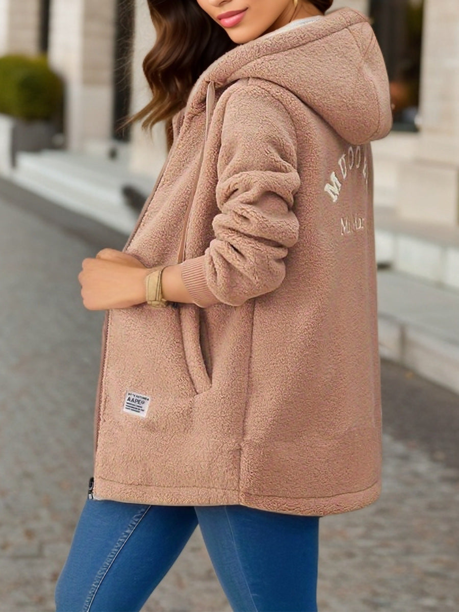 Damen Fleecejacke mit Kapuze | Kuschelig, Warm & Lässig Modern