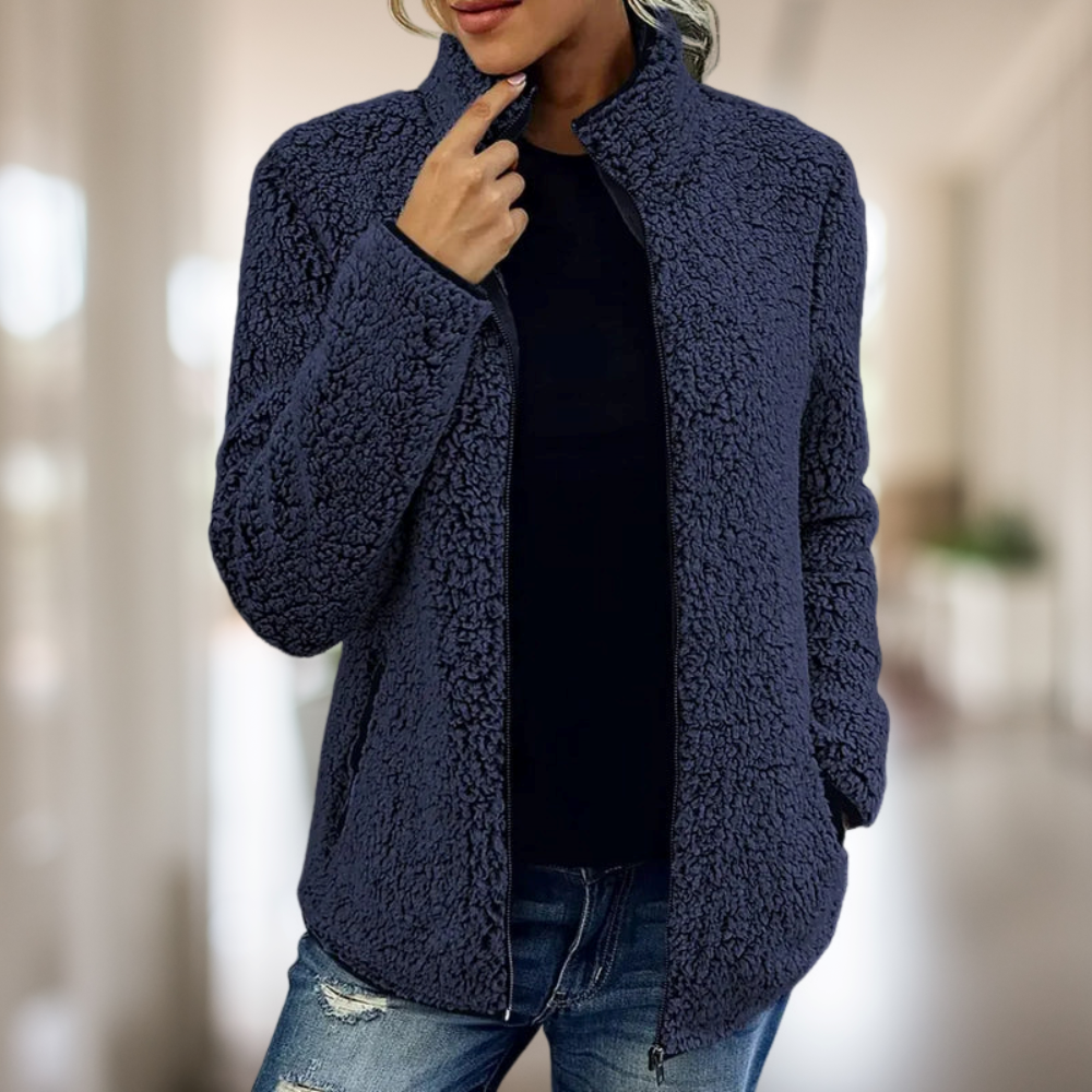 Damen Fleecejacke mit Reißverschluss – Warm, Bequem & Alltagstauglich