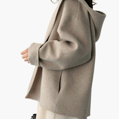 Damen Kapuzenjacke mit Reißverschluss & Seitentaschen | Stilvoll, Warm & Bequem