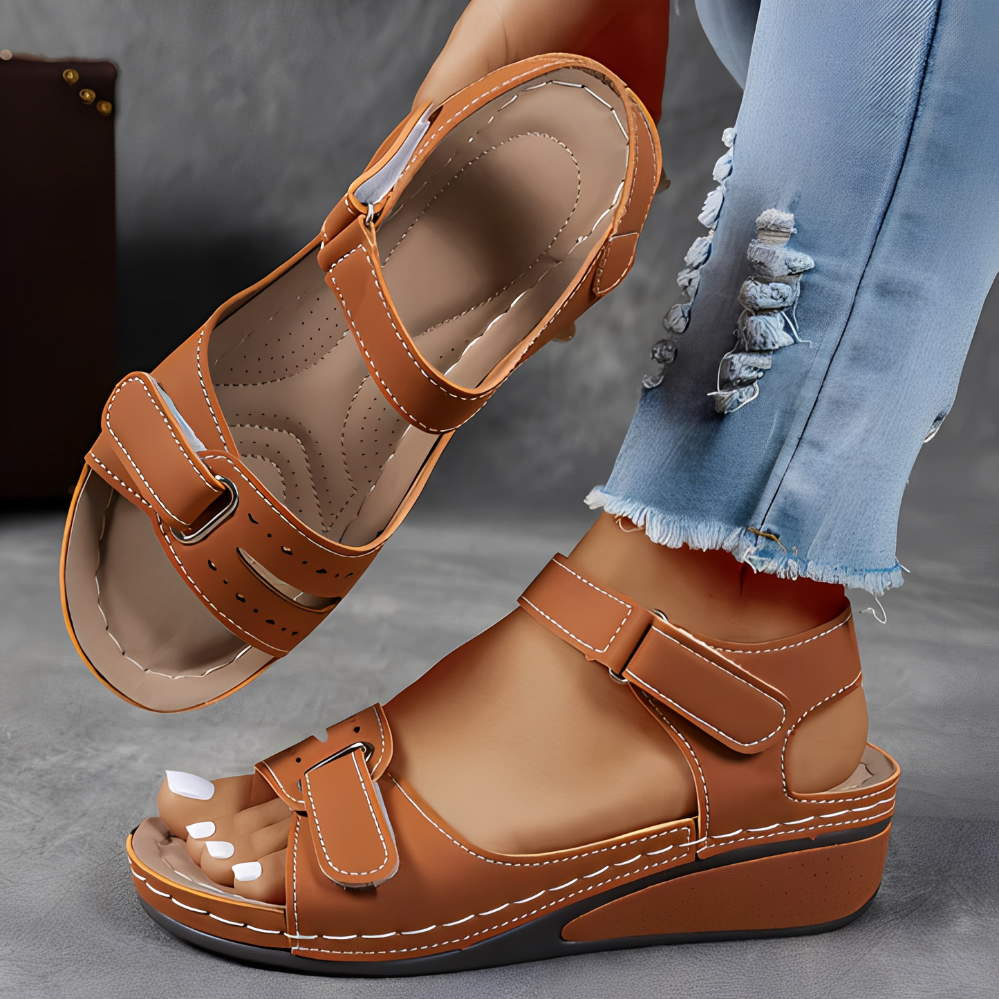 Damen Sandalen mit Komfort-Fußbett – Leichte Sommerschuhe für Alltag, Reisen und Spaziergänge