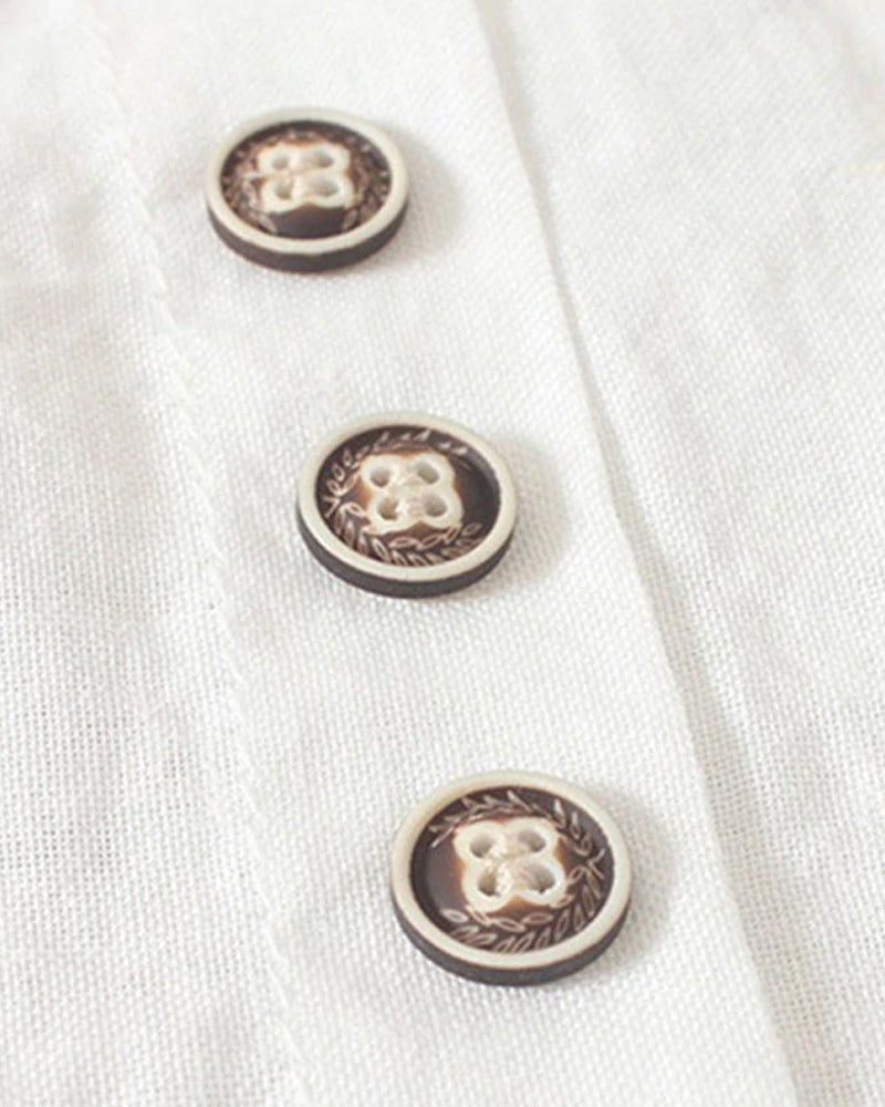 Allegra | Linen Loose Round‑Neck Bluse – Kurzarm & Luftig