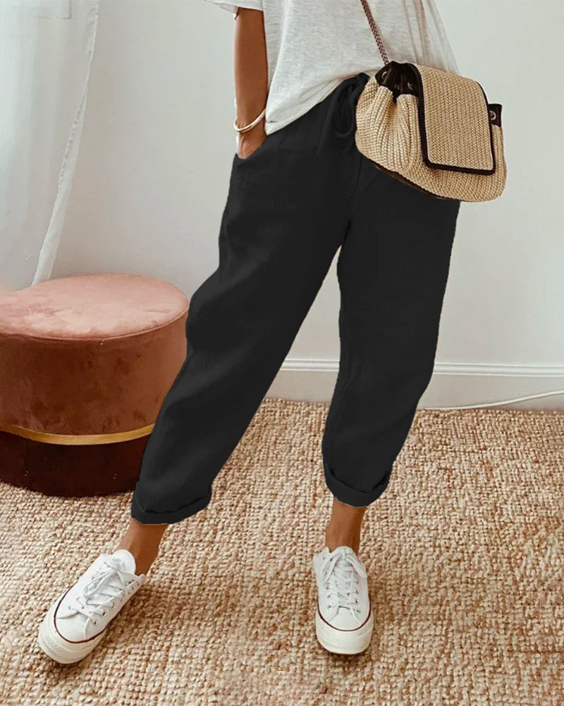 Leichte Damenhose mit elastischem Bund – Komfortabel, Modern & Vielseitig