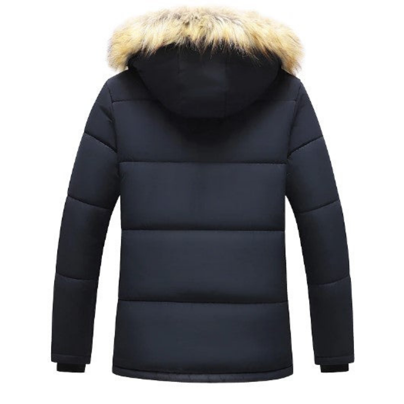Dexter | Herren Winterparka warm gefüttert mit abnehmbarer Fellkapuze | Elegante Winterjacke gefüttert