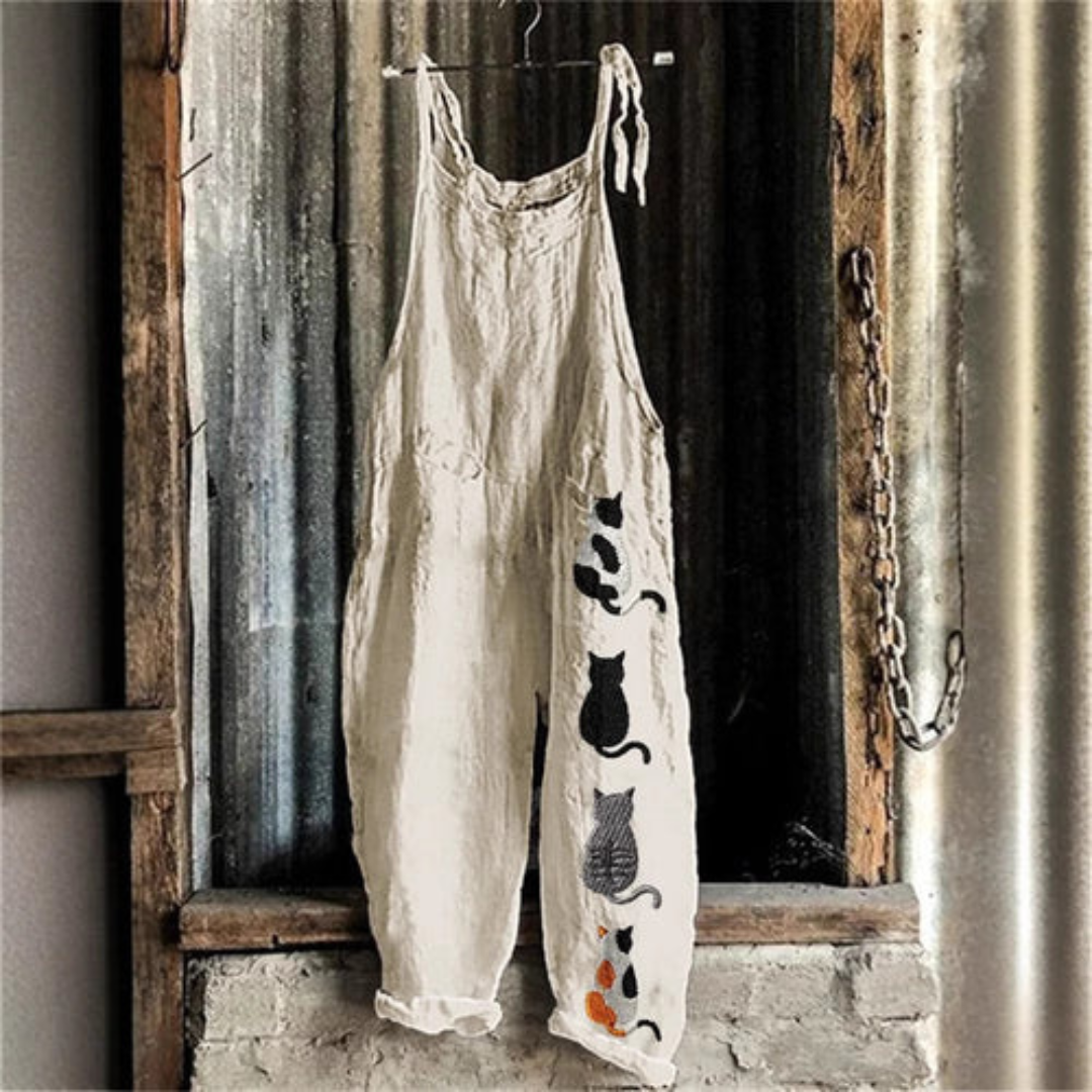 Damen Overall im Vintage-Stil – Eleganter Jumpsuit für Events, Urlaub und stilvolle Alltagslooks