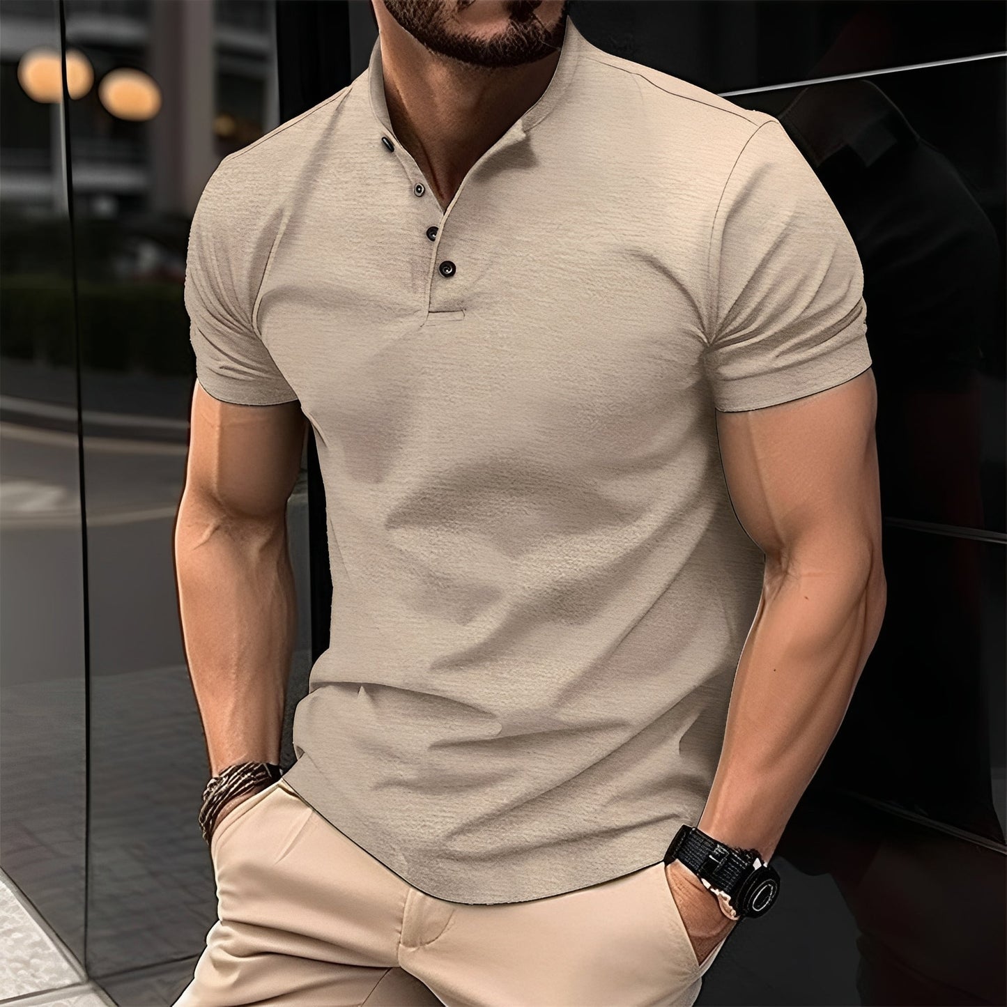 Herren Shirt mit Knopfleiste – Komfortables Oberteil für Alltag und Freizeit