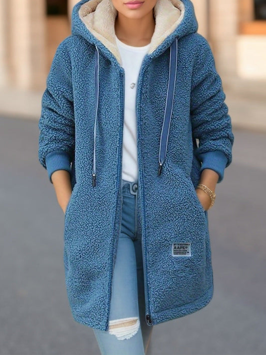 Damen Fleecejacke mit Kapuze | Kuschelig, Warm & Lässig Modern
