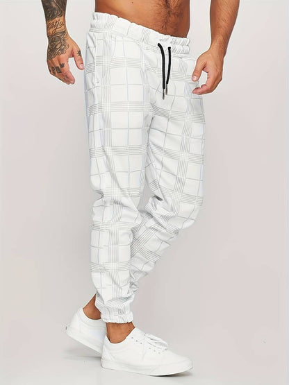 Henry | Herren Jogginghose mit Karomuster | Bequeme Freizeithose mit Kordelzug