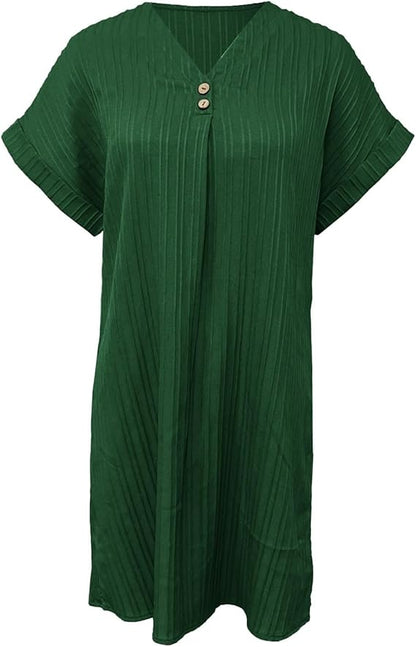 Leichtes Sommerkleid mit V-Ausschnitt – Lässig, Feminin & Alltagstauglich