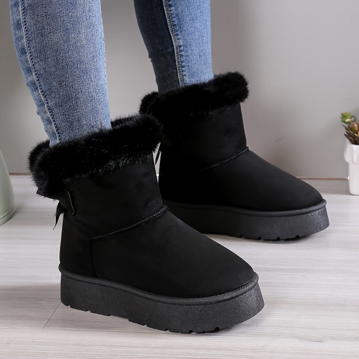 Zienna | Damen Winterstiefel mit Warmfutter & Rutschfester Sohle, Bequeme Thermo Boots für Kalte Tage