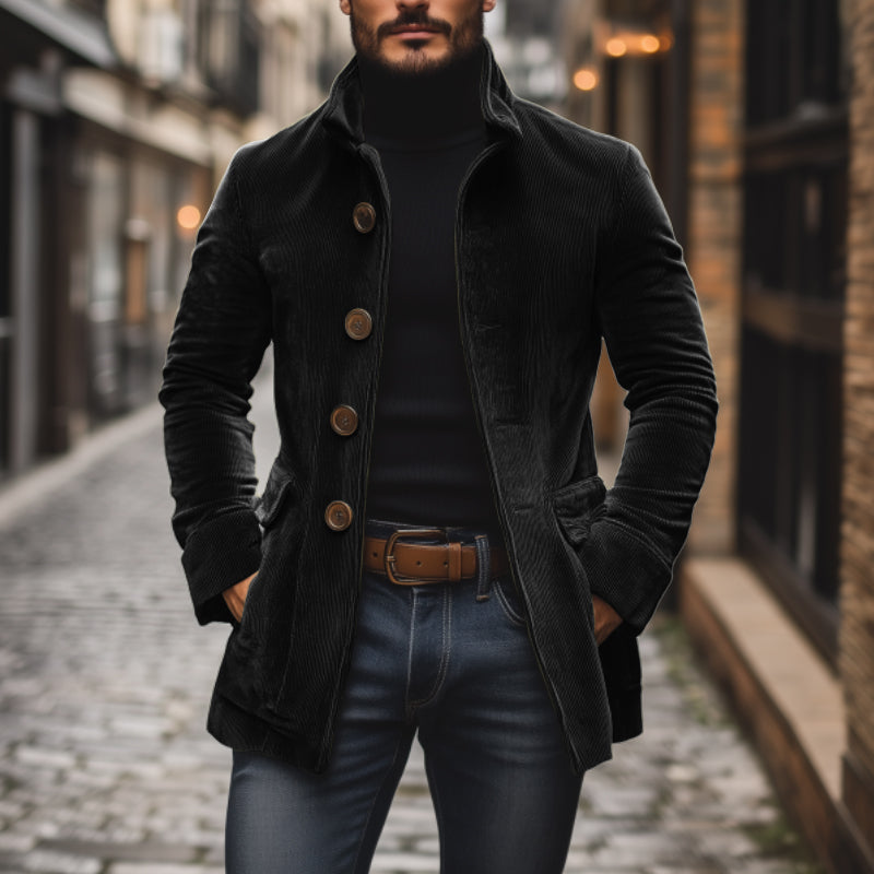 Samtjacke Herren mit Stehkragen | Elegant, Maskulin & Zeitlos