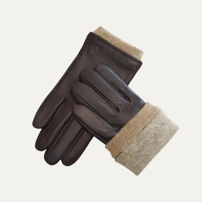 Klassische Herren Winterhandschuhe mit Bündchen – Warm, Komfortabel & Zeitlos