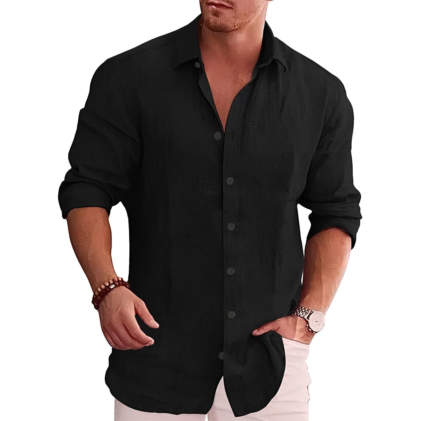 Herren Slim-Fit Hemd – Elegantes Langarmhemd für stilvolle und moderne Looks