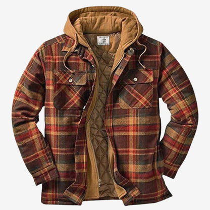 Flanelljacke Herren mit Kapuze & Fleecefutter | Warm, Lässig & Outdoor-Tauglich