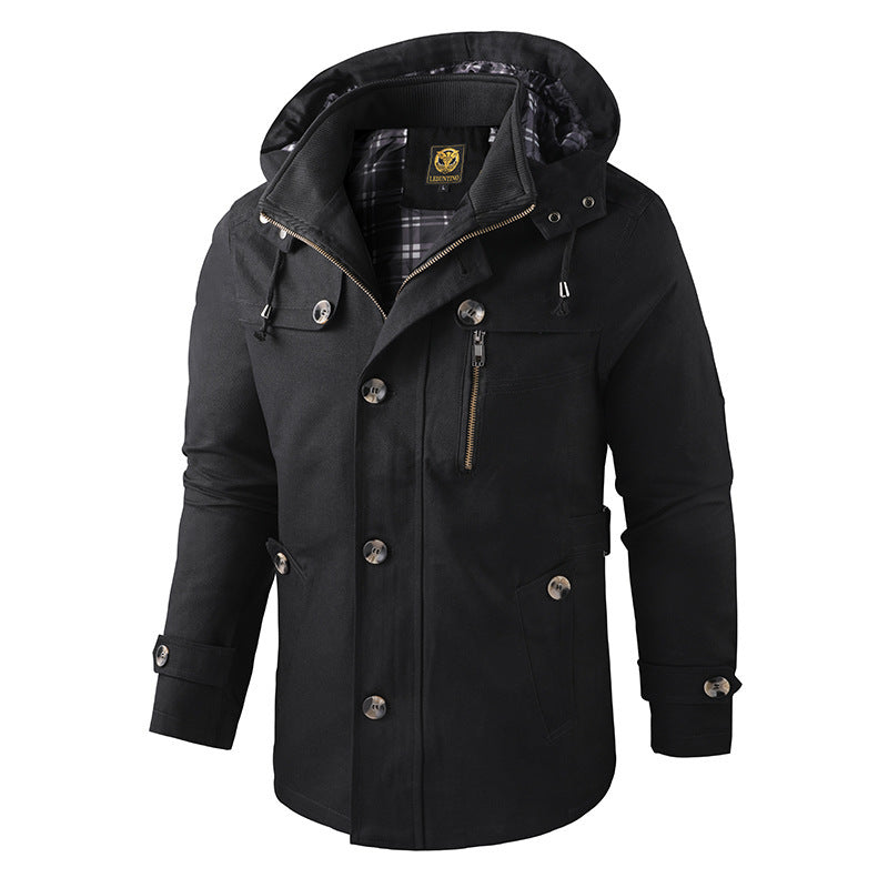 Funktionale Herren Winterjacke mit Kapuze – Warm, Wetterfest & Alltagstauglich