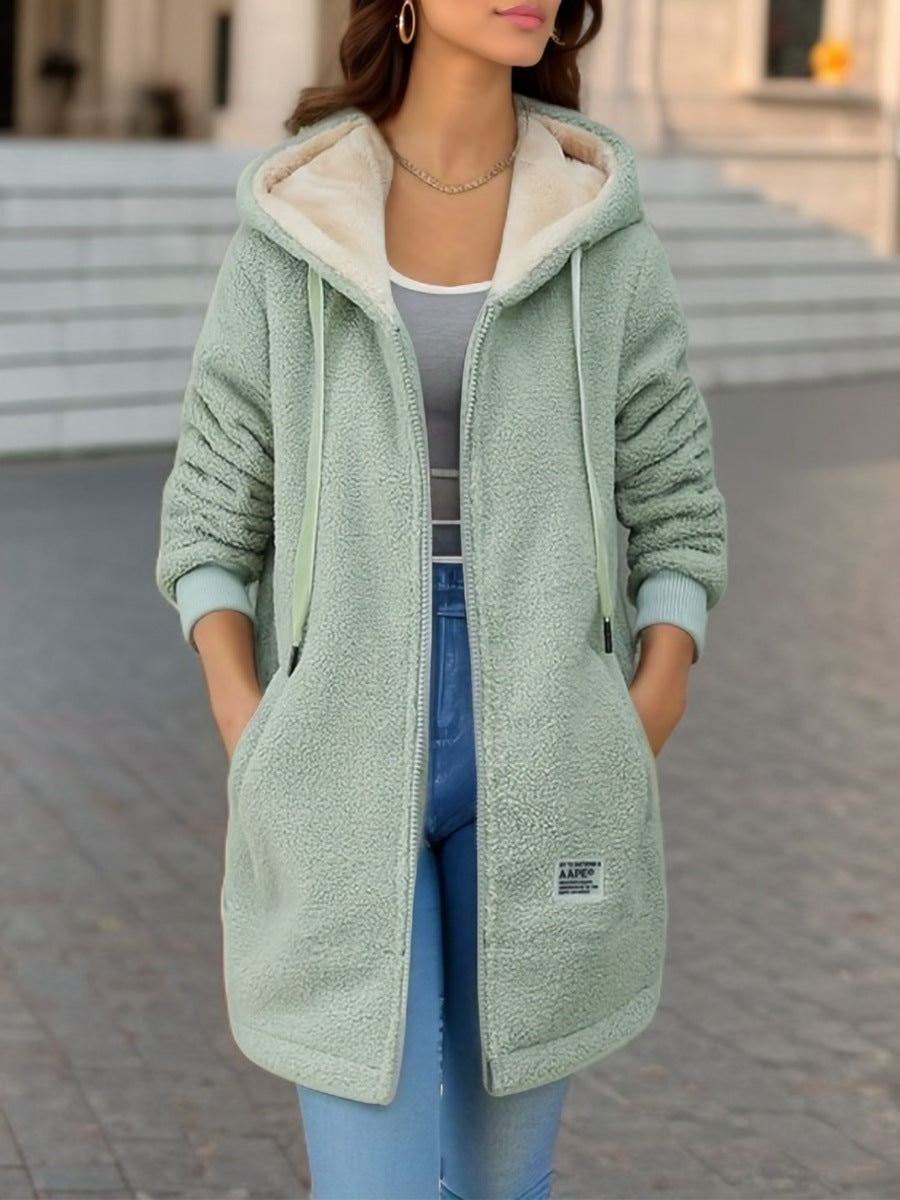 Damen Fleecejacke mit Kapuze | Kuschelig, Warm & Lässig Modern