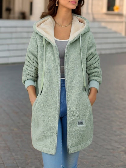 Damen Fleecejacke mit Kapuze | Kuschelig, Warm & Lässig Modern