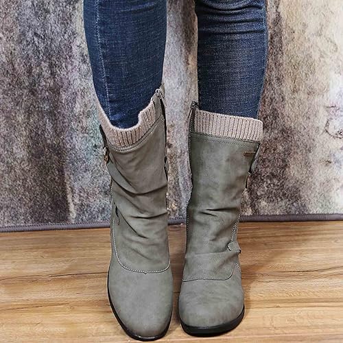 Sadelisse | Damen Winterstiefel mit Seitlichem Reißverschluss – Stilvolle, Warme Stiefel für Kalte Tage