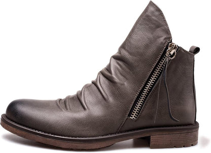 Elegante Herren Lederstiefeletten mit Reißverschluss – Stilvoll, Komfortabel & Alltagsstark