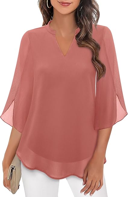 Leichte Bluse mit V-Ausschnitt – Feminin, Luftig & Vielseitig