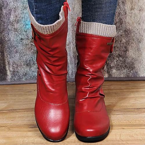 Sadelisse | Damen Winterstiefel mit Seitlichem Reißverschluss – Stilvolle, Warme Stiefel für Kalte Tage