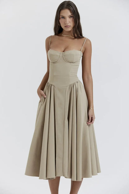 Damen Midikleid mit Taschen – Sommerlich, Lässig & Stilvoll