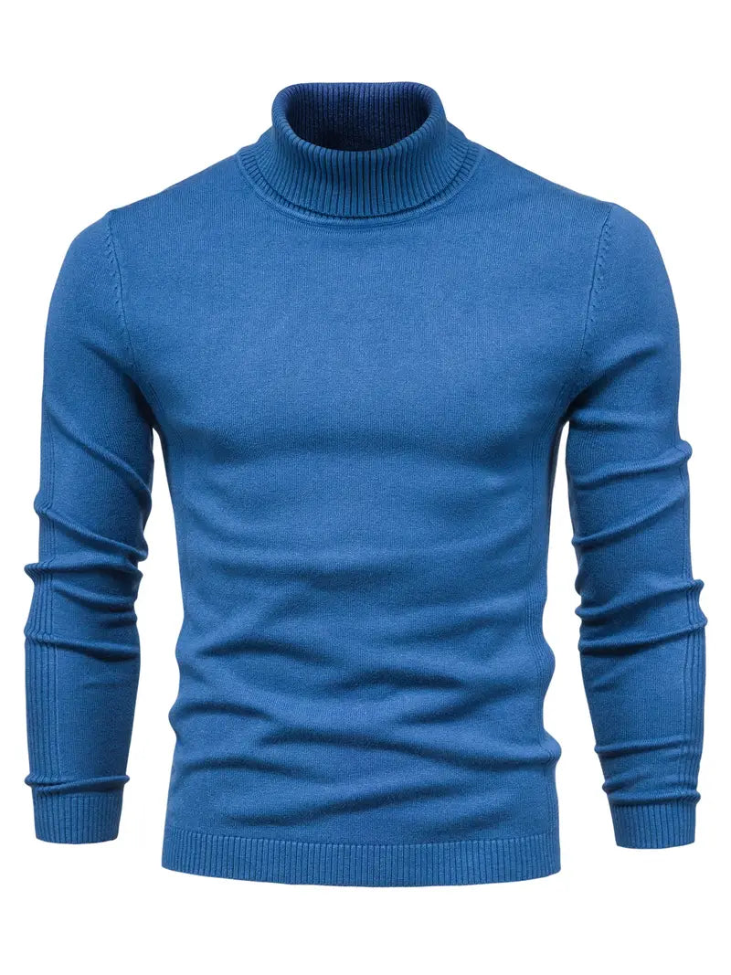 Clemaria | Herren Rollkragenpullover Slim Fit, Langarm Strick für Smart Casual Look