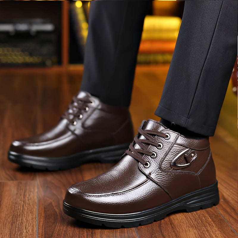 Ithiel | Herren Business Winterschuhe High-Top mit Schnürung & Gepolstertem Innenfutter
