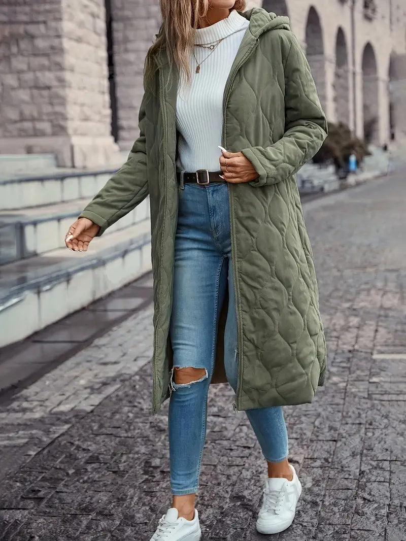 Hilmarie | Damen Daunenmantel mit Kapuze | Gepolstertes Winterdesign