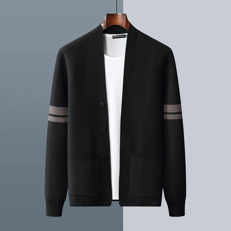 Strick-Cardigan Herren | Lässiger Komfort mit sportlich-eleganten Streifen