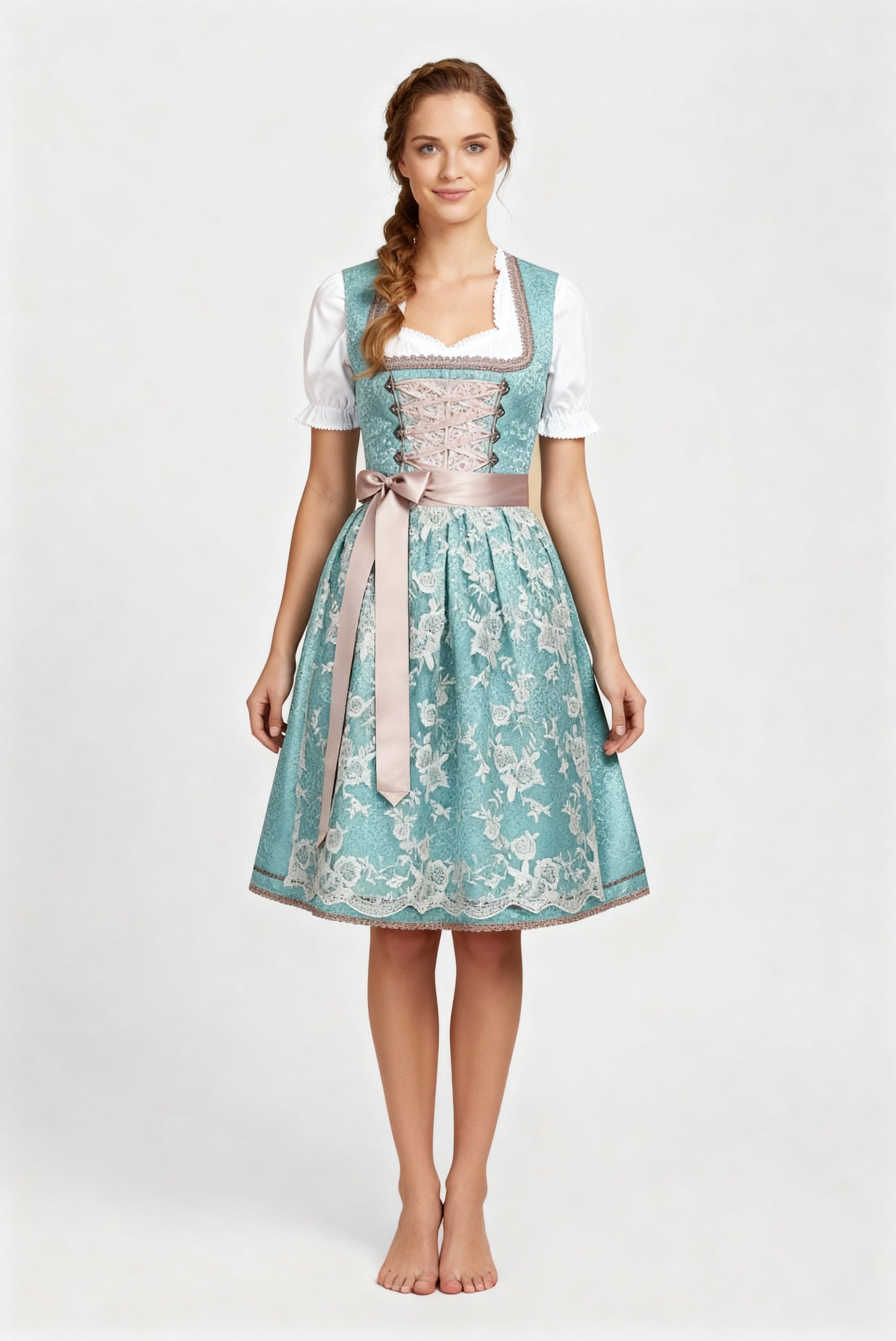 Dirndl Damen | Traditionelles Dirndl mit Schürze für Oktoberfest