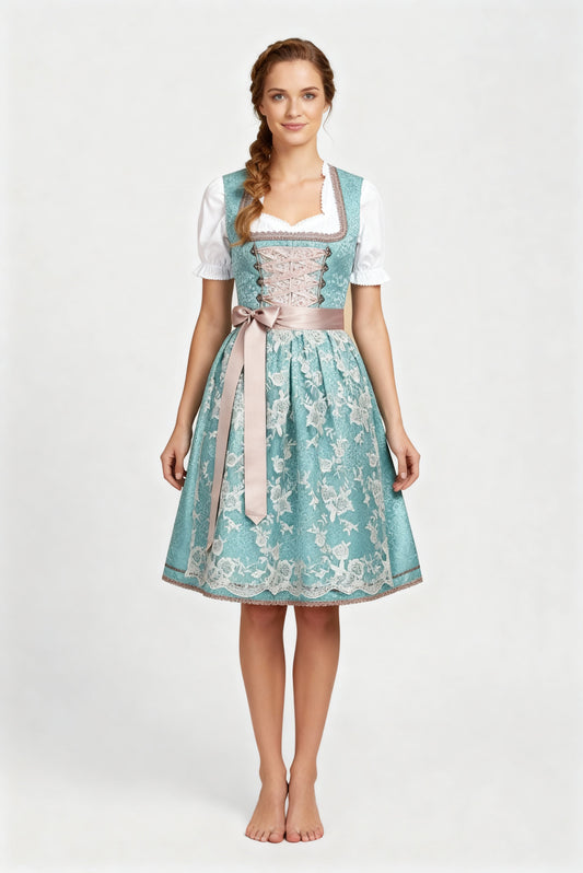 Dirndl Damen | Traditionelles Dirndl mit Schürze für Oktoberfest