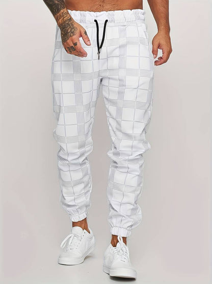 Henry | Herren Jogginghose mit Karomuster | Bequeme Freizeithose mit Kordelzug