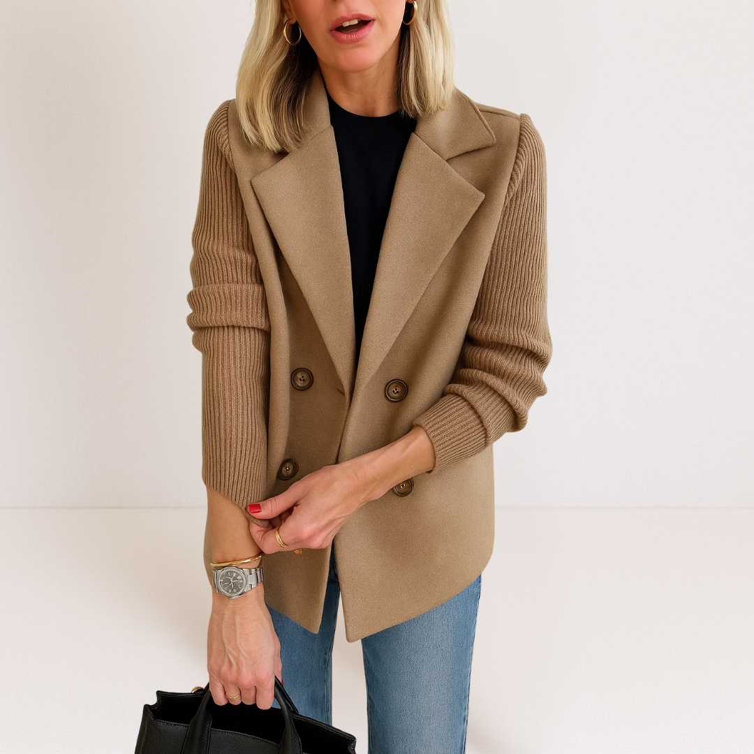 Strickblazer Damen mit Knopfleiste | Eleganter Alltags- & Office-Look
