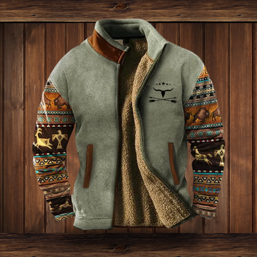 Herren Fleecejacke mit 3D-Print – Leicht, Warm & Stylisch für Alltag und Outdoor