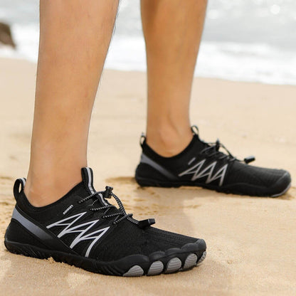 Dee | Unisex Barfußschuhe – Flexible Sneaker mit Gummisohle & Schnellverschluss