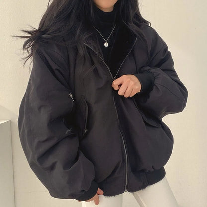 Damen Winterjacke Oversize | Kuschelige Jacke mit Fleece-Innenfutter