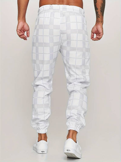 Henry | Herren Jogginghose mit Karomuster | Bequeme Freizeithose mit Kordelzug