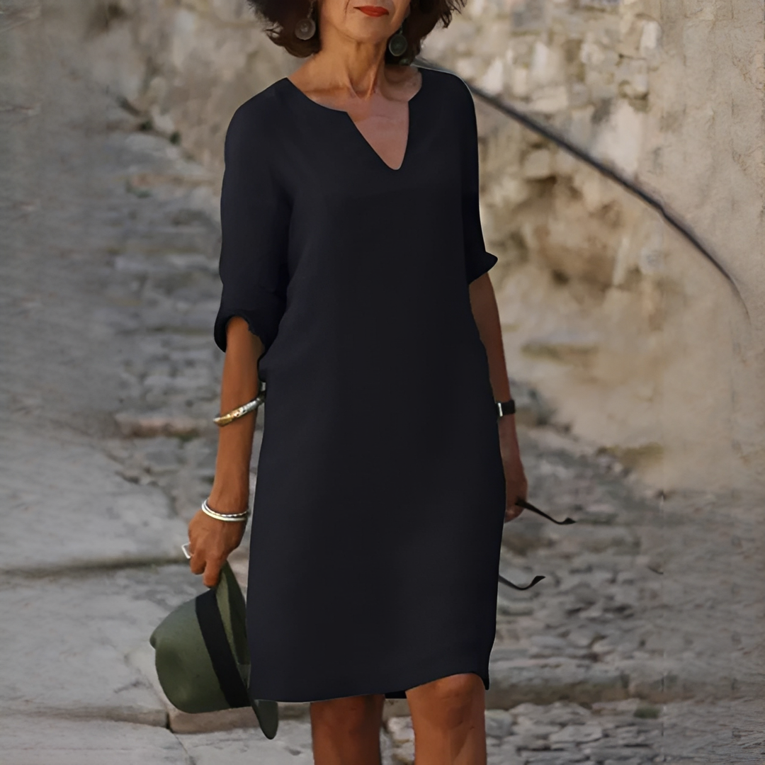 Damen Kleid mit V-Ausschnitt – Elegantes Kleid für Alltag, Events und besondere Anlässe