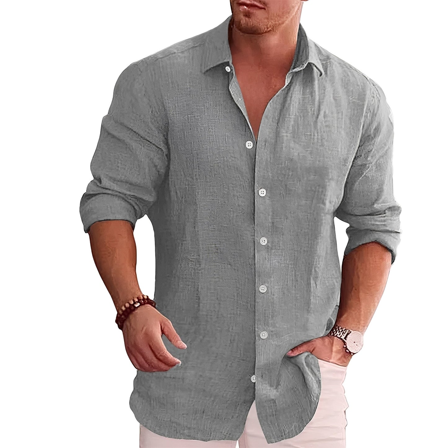 Herren Slim-Fit Hemd – Elegantes Langarmhemd für stilvolle und moderne Looks