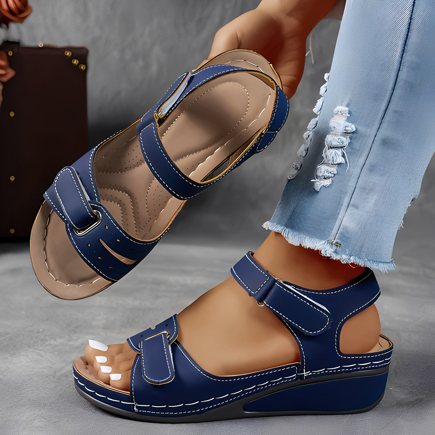 Damen Sandalen mit Komfort-Fußbett – Leichte Sommerschuhe für Alltag, Reisen und Spaziergänge