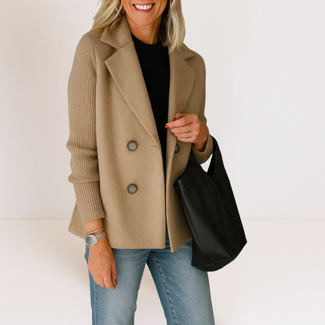 Strickblazer Damen mit Knopfleiste | Eleganter Alltags- & Office-Look