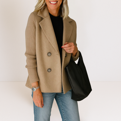 Strickblazer Damen mit Knopfleiste | Eleganter Alltags- & Office-Look