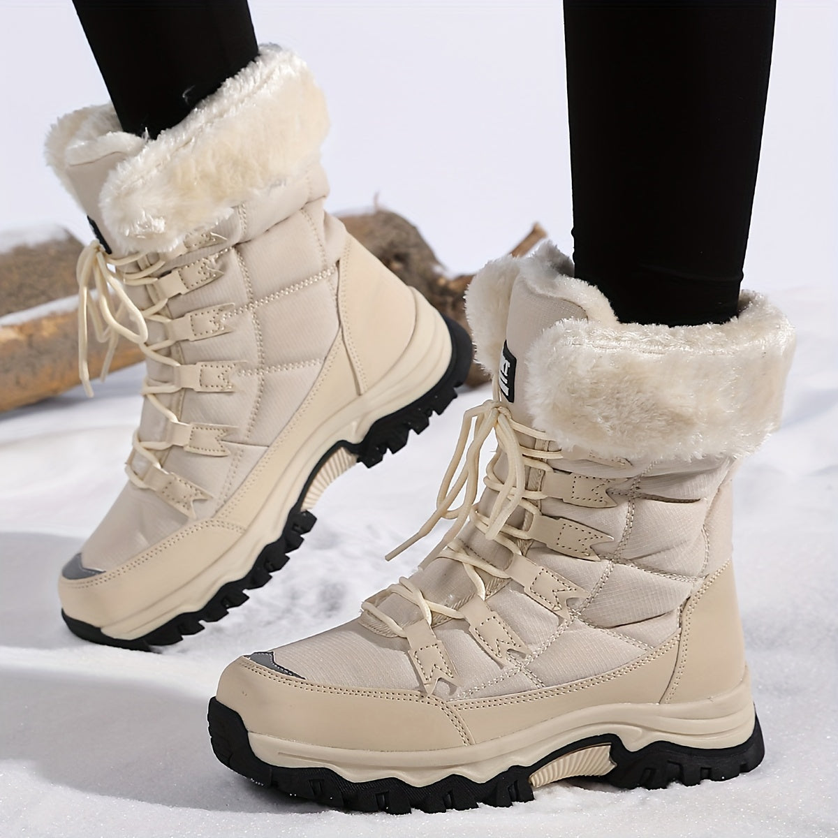 Damen Winterstiefel Braun | Wasserfest, Warm & Rutschfest für Kalte Tage