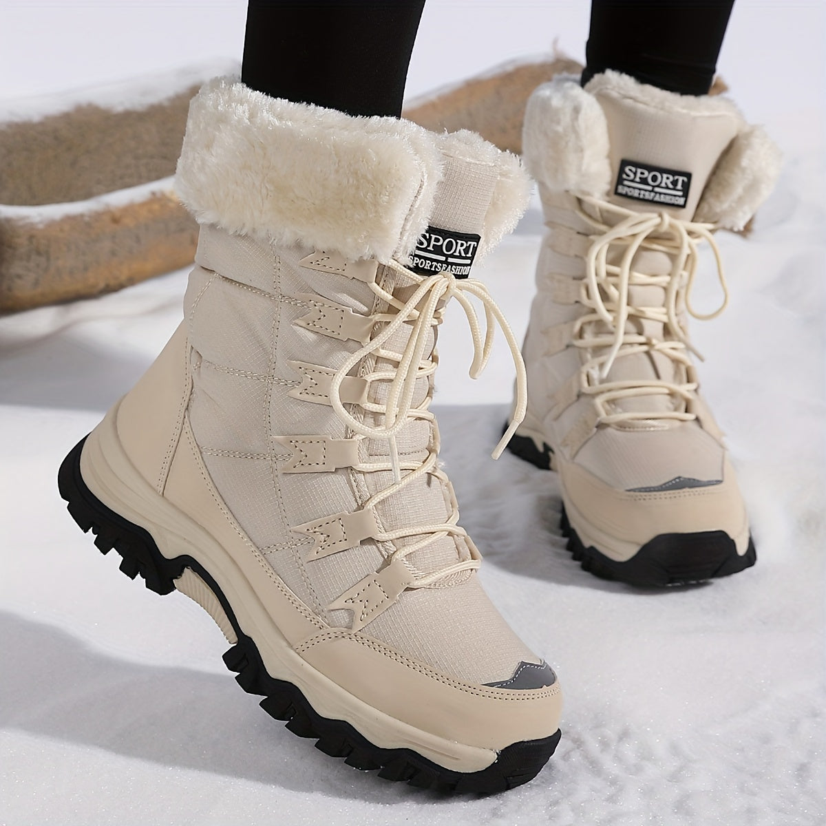 Damen Winterstiefel Braun | Wasserfest, Warm & Rutschfest für Kalte Tage