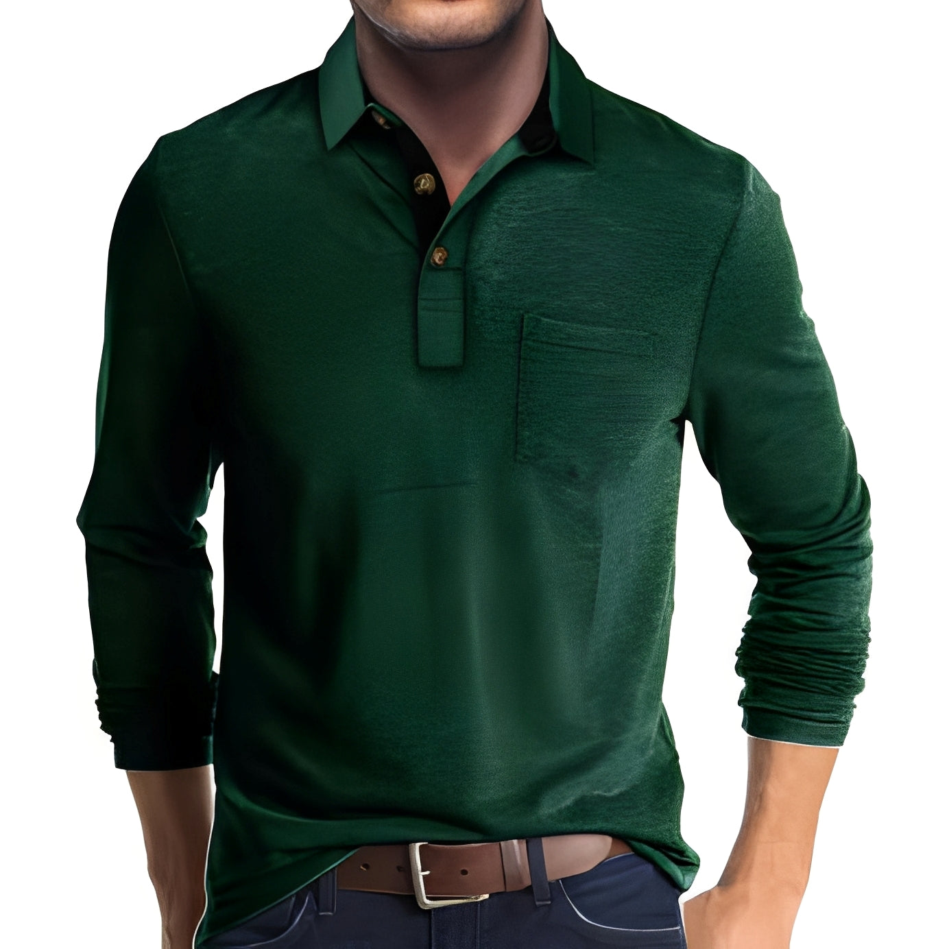 Herren Langarm-Poloshirt – Lässig, Komfortabel & Vielseitig für Alltag & Freizeit