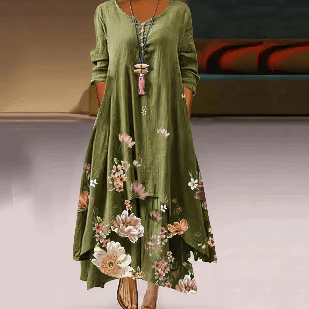 Damen Baumwollkleid – Zeitloses Kleid aus Atmungsaktiver Baumwolle