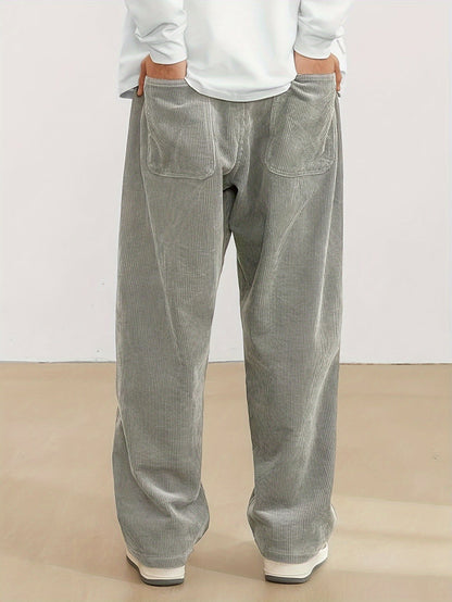 Herren Cordhose mit weitem Schnitt – Trendig, Bequem & Streetstyle-tauglich