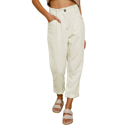 Locker fallende Hose mit hoher Taille – Modern, Komfortabel & Vielseitig